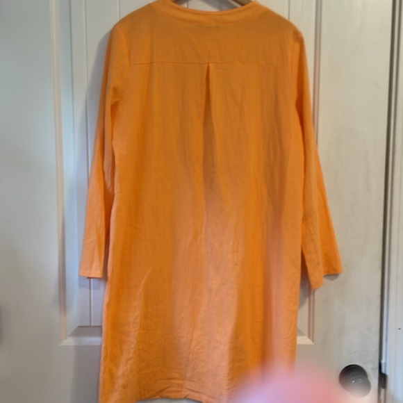 Linen Cotton blend tunic dress. It has pockets! - Picture 4 of 4